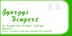 gyorgyi wingert business card